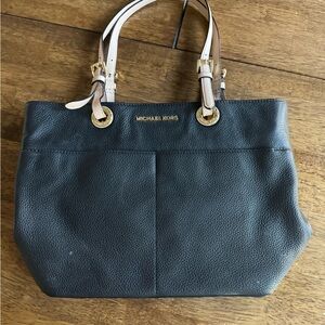 Michael Kors Black and Tan Shoulder Bag